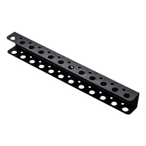 Wall Mounted Metal <b>Tool</b> <b>Storage</b> Rack Black Powder Coated Heavy Duty Rectangle 100kg Load Capacity Office Organizer - Product Image 1