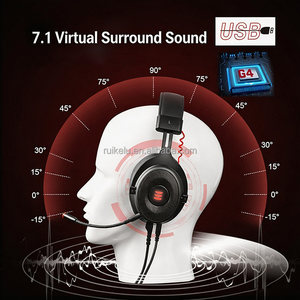 อีกซา อี 900 โปรหูฟังแบบมีสาย USB/3.5 มม. แจ็คโอเวอร์เอียร์ ENC สำหรับทุกวัน/เพลง/พีซี/เกมมิ่งไฮไฟ 3D 7.1 ชุดหูฟังสเตอริโอพร้อมไมโครโฟน - Product Image 4