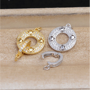 Wenchi DIY S925 Plaqué Argent Sterling Boucle Perle Naturelle Collier Bracelet Chaîne de Pull Boucle Circulaire Modèle 25041 Chine - Product Image 4