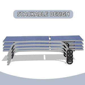 Lusso <span class=keywords><strong>Design</strong></span> moderno in alluminio Chaise Lounge per giardino piscina spiaggia Hotel o parco uso letto <span class=keywords><strong>mobili</strong></span> - Product Image 6