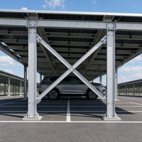 Système de montage de carport solaire résistant au vent, étanche, haute stabilité, structure de stationnement garantie 25 ans