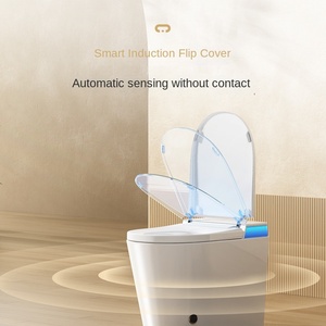 WC intelligent pour petit appartement avec couvercle automatique intégré, protection en mousse intégrée, en acier inoxydable, mural, pression <span class=keywords><strong>d</strong></span>'<span class=keywords><strong>eau</strong></span> - Product Image 3