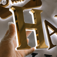 Lettres en relief LED rétroéclairées personnalisées EZD, logo en métal acrylique 3D illuminé, enseigne pour salon de beauté, enseigne murale pour devanture de magasin