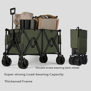 Best-Selling Four-Wheel Folding <b>Station</b> Wagon Large-Capacity Camping Cart for Outdoor and Garden Versatile for Shopping <b>Tools</b> - Product Image 4