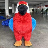 Costume de mascotte gonflable en peluche perroquet 2,2 m/2,6 m, pour adulte, dessin animé, carnaval, Halloween, déguisement fantaisie, vente chaude en usine