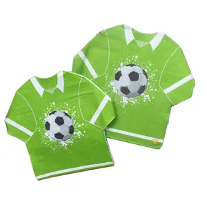 SP417 주문 로고 특별한 모양 당 처분할 수 있는 T-셔츠 디자인 축구 냅킨 티슈 페이퍼