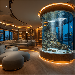 Fabrikant Groot <span class=keywords><strong>Aquarium</strong></span> Gemeenschap Hoek Acryl Huis <span class=keywords><strong>Aquarium</strong></span> Te Koop In Muur - Product Image 3