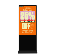 Totem tactile 49-55 pouces avec garantie d'un an, écran LCD sur pied, affichage numérique Android, kiosque publicitaire intérieur