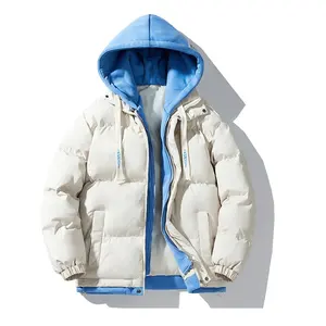 겨울 공장 직매 새로운 트렌디 한 따뜻한 남성 다운 재킷 두꺼운 투피스 후드 남성 패딩 재킷