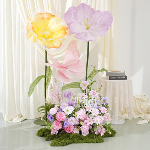 Arreglo Floral Decorativo de Gran Tamaño Greenway, Diseño de Paisaje con Flores de Papel, para Piso - Product Image 2