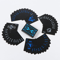 Cartes à Jouer Magiques Créatives en Plastique Noir, Jeu de Cartes de Poker en PVC Imperméable pour Jeux de Société et Jeu Décontracté
