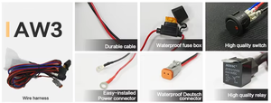 Arnés <span class=keywords><strong>de</strong></span> Cableado para Barra <span class=keywords><strong>de</strong></span> Luces LED para Automóviles AURORA, Resistente al Agua, para Camiones Todoterreno, Luces <span class=keywords><strong>de</strong></span> Conducción - Product Image 5