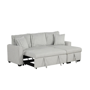 Sofá <span class=keywords><strong>Cama</strong></span> <span class=keywords><strong>Puff</strong></span> de 3 Plazas Color Beige PZCN HOME para Sala de Estar con Almacenamiento - Product Image 6