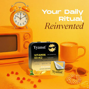 Vitamine D3 et vitamine K2 de haute qualité en marque privée favorisent un métabolisme sain et améliorent le bien-être général sous forme de comprimés buccaux. - Product Image 3