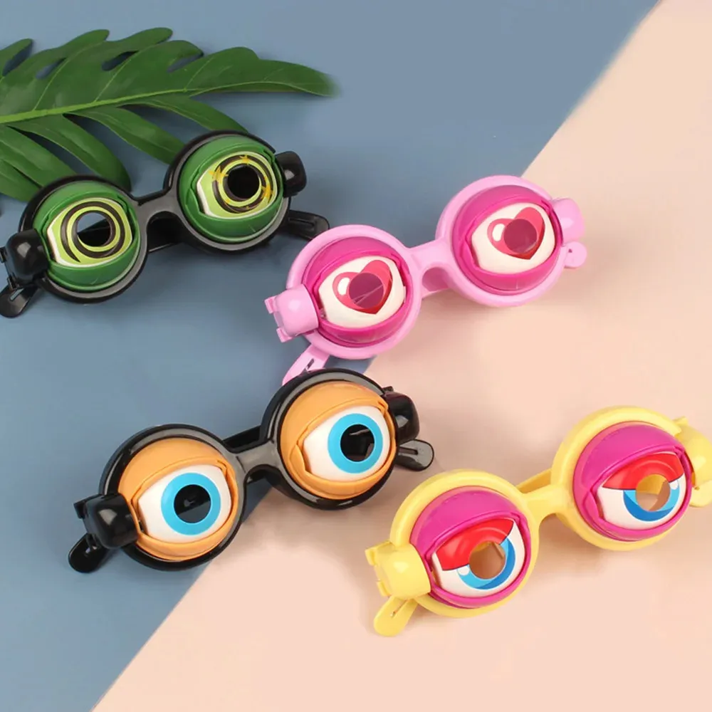 Occhiali pazzi giocattolo forniture per feste per bambini scherzi divertenti occhiali di plastica per regalo di compleanno giocattoli per bambini giocattoli per bambini