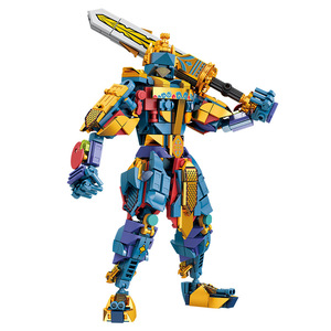 Nouveau produit Kai Zhi : Modèle de robot militaire Mo Jia en plastique ABS, blocs de construction de style national-chic, jouet éducatif à assembler, cadeau pour garçons - Product Image 5