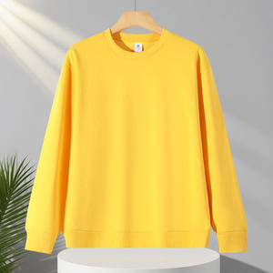 Pull à col rond pour homme en coton chinois 230g, double face, ample, oversize, uni, anti-boulochage, décontracté, respirant - Product Image 5