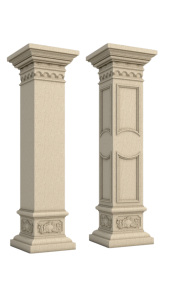ABS vuông ROMAN cột khuôn nhựa trụ cột, bê tông xi măng biệt thự cổng hình cột, tuyến tính khắc bên cột, cột thẳng đứng - Product Image 2