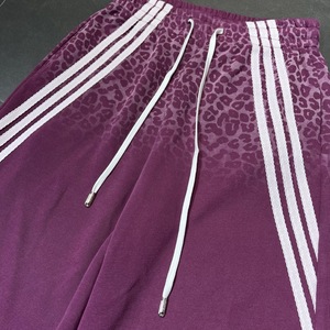 F129/FANMAJIALIE <span class=keywords><strong>Pantalones</strong></span> <span class=keywords><strong>de</strong></span> moda con estampado <span class=keywords><strong>de</strong></span> leopardo degradado <span class=keywords><strong>de</strong></span> <span class=keywords><strong>tiro</strong></span> medio, con rayas laterales y cordón, informales para uso diario - Product Image 5