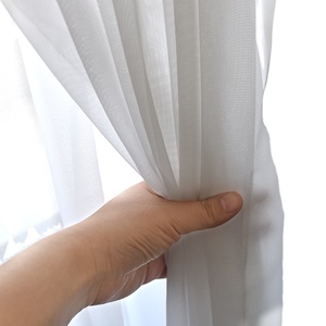 Qualité supérieure 300cm de large doux translucide Voile mousseline de soie pure fenêtre décoration Textile de maison mousseline de soie rideau tissu - Product Image 1