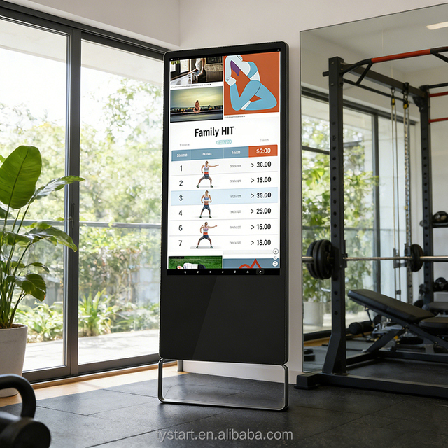 New Touch Screen Floor Standing Smart Home Fitness Mirror 32/43 Inch WiFi Enabled Comprehensive Intelligent Strength Trainer Gym
