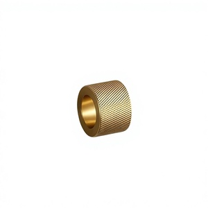 Boutons de meuble de luxe en laiton en forme d'anneau, quincaillerie Fitichen, haute qualité, moletés, finition dorée, pour la maison et le bureau - Product Image 1