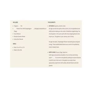 Kits cosmiques Pack cadeau intérieur maison jardin se connecter au <span class=keywords><strong>cosmos</strong></span> en faisant pousser une fleur signe du zodiaque conception de pays utilisation au sol - Product Image 5