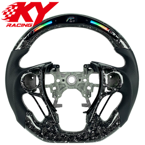 Car <b>Interior</b> <b>Accessories</b> RPM LED Display Forged Carbon Fiber Racing Style Steering Wheel for Honda Odyssey Accord 9th Gen Coupe - Product Image 1