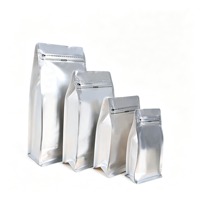 Sachet refermable personnalisé en PE réutilisable à fond carré, type Doypack, avec impression en héliogravure, pour emballage de café et gâteaux, recyclable