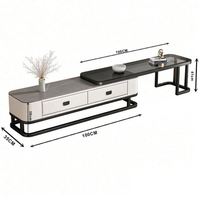 Meubles de salon en promotion : Meuble TV moderne et table basse de style contemporain pour salon