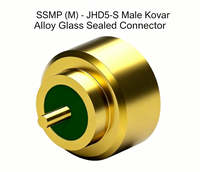 Connecteur RF mâle SSMP (M) JHD5-S1 scellé au verre avec coque en alliage Kovar, impédance 50 ohms, mini-passage coaxial étanche