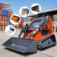 Chargeuse compacte sur chenilles EPA Euro V FULCORE avec godet hydraulique pour travaux agricoles, verdures et municipaux