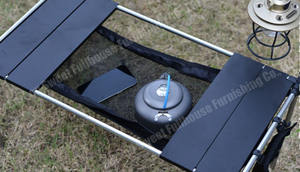2025 New Design Outdoor <b>Foldable</b> <b>Picnic</b> <b>Table</b> Black Aluminum <b>Table</b> - Product Image 2