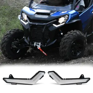 ATV accessories Daytime running light Fang accent lights Turn Signal with yellow flash for Can-Am Defender 2020+ Commander 2021