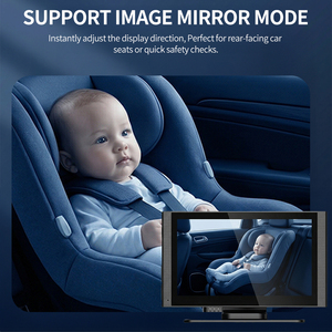 Dual Car <b>Camera</b> for for 2 Kids 7" HD 1080P Baby Monitor with Night Vision 360° Rotatable <b>Real</b>-Time Safety Monitoring ZD26 - Product Image 2