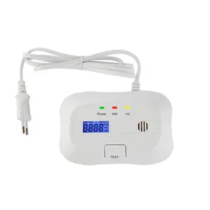 EN50291 Standalone/Wired/Wireless Network AC110-230V Carbon Monoxide Alarm Sensor Detector With DC9V Battery Backup