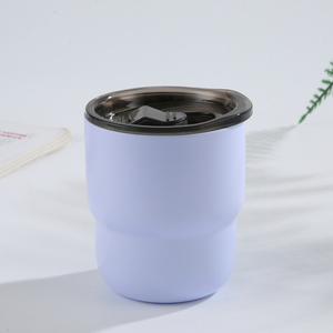 Taza de Café Aislada de Acero Inoxidable 304 Blanca DF de 255 ml con Tapa, Taza Portátil para Beber al Aire Libre y Acampar, Precio de Fábrica al por Mayor - Product Image 3