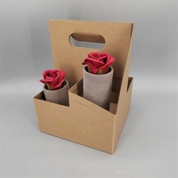 Boîtes cadeaux en carton ondulé brun recyclé pour l'expédition de fleurs, emballage de luxe personnalisé, revêtement UV, laminage mat