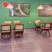 Ensemble de table et de chaises de restaurant en rotin personnalisé moderne pour hôtels, cafés, chambres - Meubles commerciaux écologiques et imperméables