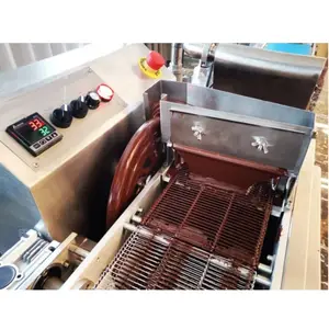 High quality Fully Automatic Energy Nuts Fruit Bar Chocolate Enrobing Machinery Production Line for sale