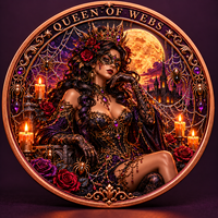 Pièce de monnaie en cuivre pur 999 de 1 oz, artisanat métallique, coffret cadeau personnalisé pour Halloween, impression UV en relief 3D, objet de collection, souvenir commémoratif