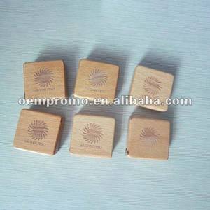 Mini houten promotie meetlint intrekbaar promotiegeschenken meetlint sleutelhanger - Product Image 2