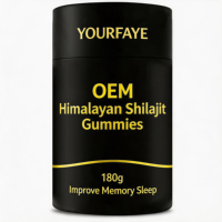Gummies de Shilajit de l'Himalaya à Marque Blanche OEM, 99% Acide Fulvique Pur, Soutien Mémoire et Sommeil, 180g, Complément Alimentaire Quotidien pour Adultes