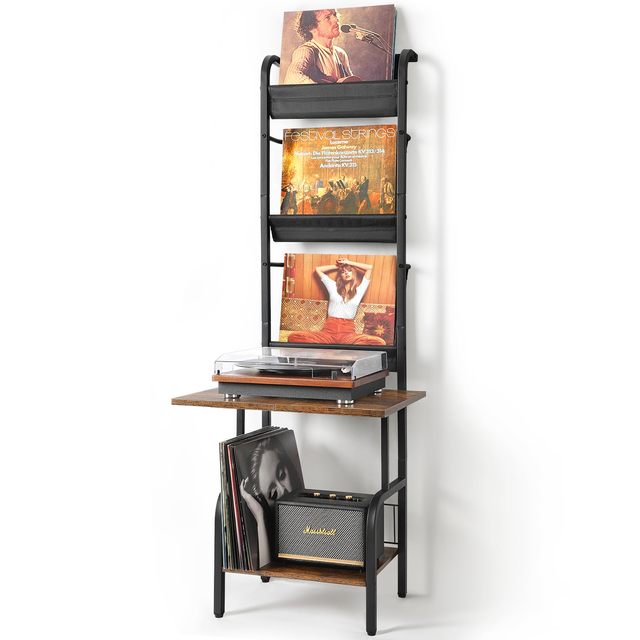 Factory Direct Sale Easy to Install Easy to Move Jukebox Rack with Storage Space Vinyl Record Storage