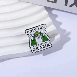 Broche de <span class=keywords><strong>Llama</strong></span> con la Frase 'Solo Tú Puedes Evitar el Drama', Pin de Esmalte, Humor, Satira, Broches de <span class=keywords><strong>Llama</strong></span>, Insignia para Bolsa o Solapa, Joyería, Regalo para Amigos - Product Image 1
