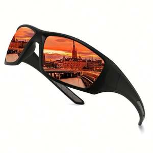 Lunettes de soleil polarisées unisexe avec logo personnalisé, monture large en PC, protection UV400, pour la conduite, le sport et la pêche, Nouveauté 2025 - Product Image 1