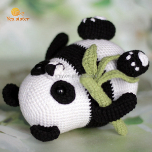 Mini Peluche Animale Amigurumi Fatto a Mano, Simpatico <span class=keywords><strong>Panda</strong></span> all'Uncinetto Ecologico, Giocattolo Imbottito - Product Image 4