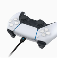Câble de charge et de données 3M pour manette PS5/Switch Pro, câble de chargeur USB pour manette PS 5 avec voyant lumineux