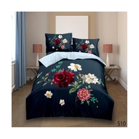 3D Fleur Numérique Imprimé 100% Polyester Housse de Couette Tissu 80/110gsm Fabriqué en Inde