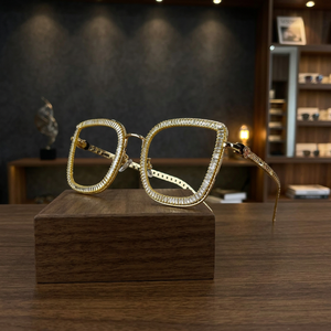 Luxurious Gold Square Sunglasses Full Rim UV400 Protection Women Adult Fashion Accessories - Product Image 3
